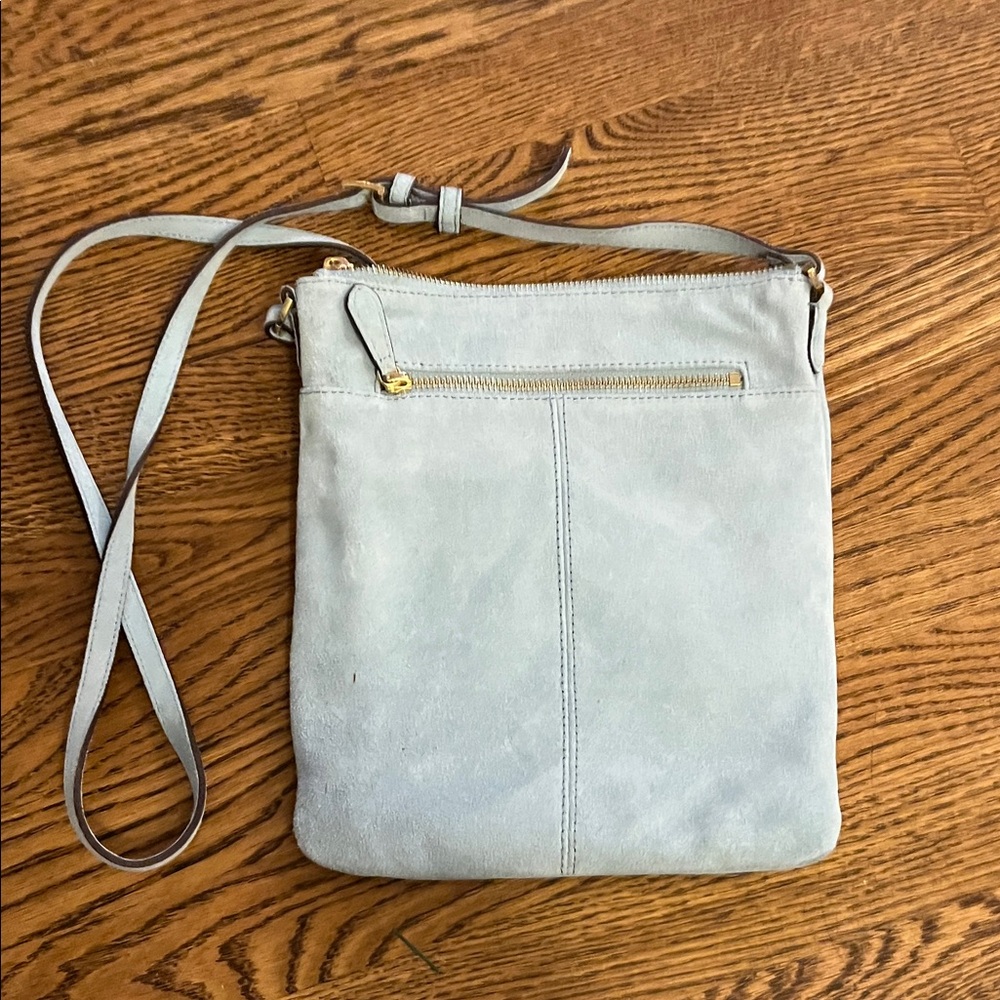 G.I.L.I. "Got It. Love It." Light Blue Suede Crossbody Bag - Picture 4 of 4